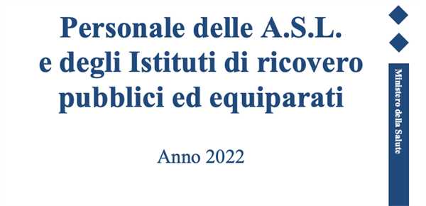 Personale ASL e Istituti di Ricovero: MinSal pubblica Rapporto 2022